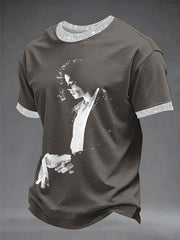 Men's Pop Music Character Printed T-shirt