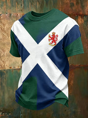 Men's Scottish Football Match Cheer Art Print Fan T-Shirt