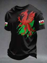 Men's Welsh Dragon Printed T-shirt