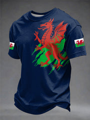 Men's Welsh Dragon Printed T-shirt