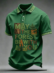Men's May The Forest Be With You Printed Shirt
