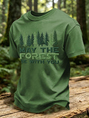 Men's May The Forest Be With You Print T-Shirt