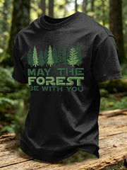 Men's May The Forest Be With You Print T-Shirt