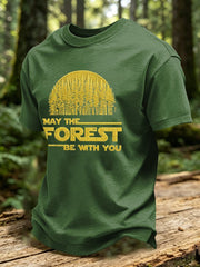 Men's May The Forest Be With You Print T-Shirt