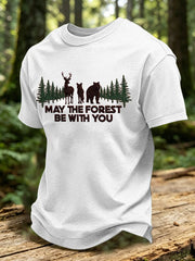 Men's May The Forest Be With You Print T-Shirt