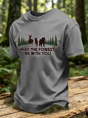 Men's May The Forest Be With You Print T-Shirt