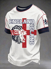 Men's UK Football Lover England Printed short sleeves t-shirt