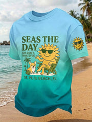 Men's Seas The Day Printed T-shirt