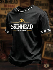 Men's Skinhead Oi! Printed Casual T-shirt