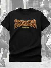 Men's Skinhead Oi! Printed Casual T-shirt
