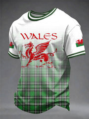Men's Welsh Dragon Printed T-shirt