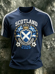Men's UK Football Lover Scotland Printed Waffle Short Sleeve