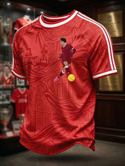 Men's Gift For Soccer Fans Print Casual Tee