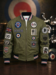 Men's UK Mods Music Lover Printed Monkey Jacket