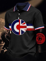 Men's Retro Northern Soul Print Casual Polo