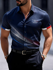 Men's France Le 14 Juillet Business Printed Shirt