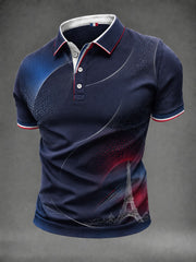 Men's France Le 14 Juillet Business Printed Shirt