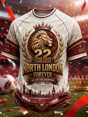 Men's Gift For Football Fans Print Casual Tee
