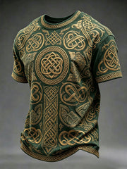 Men's Celtic Print Casual T-shirt