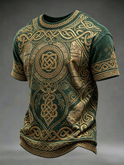 Men's Celtic Print Casual T-shirt