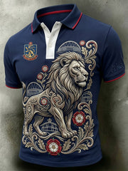 Men's Vintage England Football Lover 2026 Printed Polo Shirt