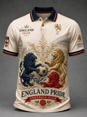 Retro England Football Fan Art Print Casual Jersey