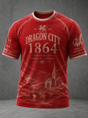 Men's Wrexham Football Lover Printed Casual short sleeves t-shirt