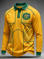Men's Australian Football Lovers Long-Sleeve Polo Shirt
