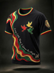 Retro Reggae Striped Art Casual T-Shirt