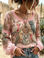 Women's AU Aboriginal Art NAIDOC Week Printed Top