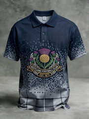 Men's UK Football Lover Scotland Printed Polo Shirt