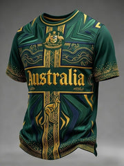 Men's Vintage Australian Football Lover 2026 Printed T-Shirts
