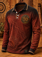 Men's Australian Aboriginal Culture NAIDOC WEEK Art Printed Casual Tops