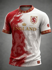Men's UK Football Lover England Printed short sleeves t-shirt