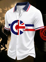 Men's Retro Northern Soul Print Casual Shirt