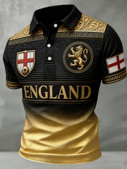 Retro England Football Fan Art Print Casual Jersey