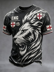 Retro England Football Fan Art Print Casual Jersey