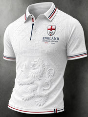 Retro England Football Fan Art Print Casual Jersey