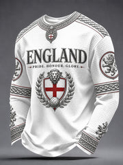 Retro England Football Fan Art Print Casual Jersey
