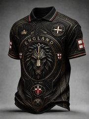 Retro England Football Fan Art Print Casual Jersey