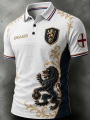 Retro England Football Fan Art Print Casual Jersey