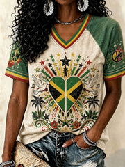 Women's Peace and Unity V-Neck T-Shirts