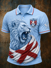 Retro England Football Fan Art Print Casual Jersey