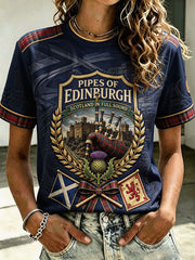 Women's Scotland Edinburgh Art Printed T-shirt