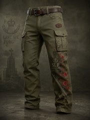 Men's Veteran Weapon Print Long Cargo Pants