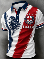 Men's UK Football Lover England Printed polo shirt