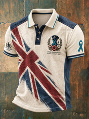 Men's PTSD Awareness Art Printed Casual Tops