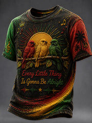 Retro Reggae Gradient Casual T-Shirt
