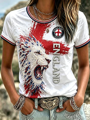 Women's England Printed short-sleeved T-shirt