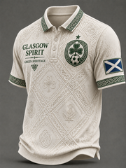 Men's Scotland football Lover Celtic Printed polo shirt